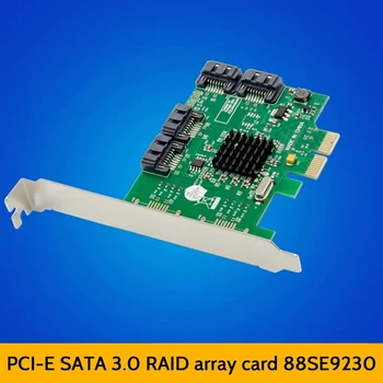 PCIE ДО 4-порта Картата разширяване на RAID SATA 6G Адаптер за твърд диск Конверсионная карта Marvell 88SE9230 Чип Странично Карта