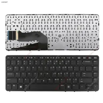 Новата работа на смени с us Клавиатура за лаптоп HP EliteBook 840 G1 850 G1 840 G2 850 G2, Черна, без светлина, без Показалеца
