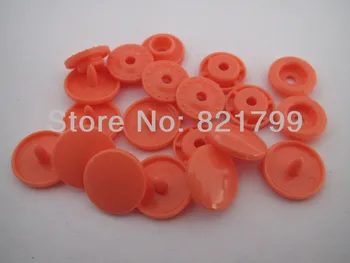 Безплатна доставка 20 групи КАМ T5 (12.4 mm) бутон-капаче B17 Пъпеш Оранжев цвят за шиене на детския цвят пластмасова закопчалка бутона затвори