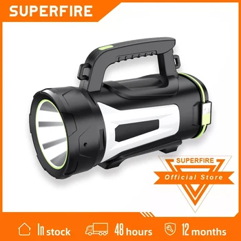 Led фенерче SUPERFIRE M15 с функция за захранване на страничните / задните светлини. 6000 mah Акумулаторна батерия USB Фенер Прожектор Къмпинг