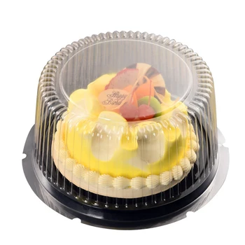 10шт 8 Инча Прозрачна Кутия За Торта Пластмасови Кутии За Торта И Опаковката Прозрачен Прозрачен Cupcake Кифла Купола на Притежателя на Седалките Сватба
