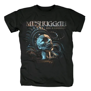 Meshuggah Нова тениска Ss с Къс Ръкав L Large Black Extreme Metal Band