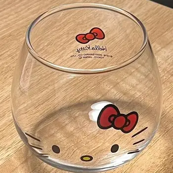 Kawaii Sanrio Hello Kitty Cinnamonroll Мультяшная Стъклена Чаша за Студена Напитка, Кафеена Чаша, Скъпа Чаша за Мляко и Сок, най-Добрият Подарък за Фестивала