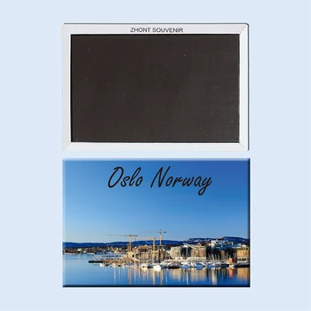 Осло, Норвегия Туристически сувенир, на Магнитен магнит за хладилник, Декорация на дома, Туристически сувенир с пейзажи на света