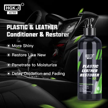 HGKJ S3 Пластмасов Реноватор за интериора на Колата Резервни Части Кожени Седалки Течен Восък Полироль Пластмаса Възстановяване на Пречистване на Спрей Аксесоари