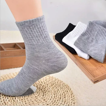 1 чифт Мъжки Чорапи, Памучни Мъжки Спортни Чорапи, Ежедневни Топли Меки Памучни Чорапи за Джогинг, Подарък Мъжки Къси Чорапи, мъжки Чорапи със средна дължина