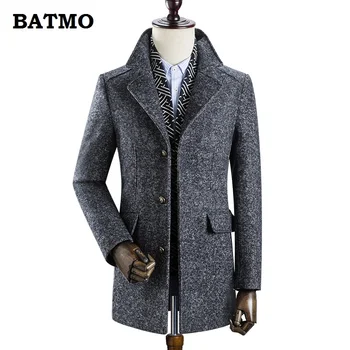 BATMO 2022 ново записване, зимна вълна, дебели тренч за мъже, мъжко сиво ежедневното палто, 828