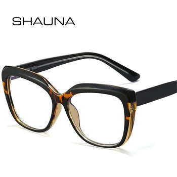 SHAUNA Ретро TR90 Пружинен Шарнир Квадратна Дамски Рамки За Очила, Прозрачни Очила с Анти-синьото Мъжки Оптични Розови Зелени Рамки За Очила