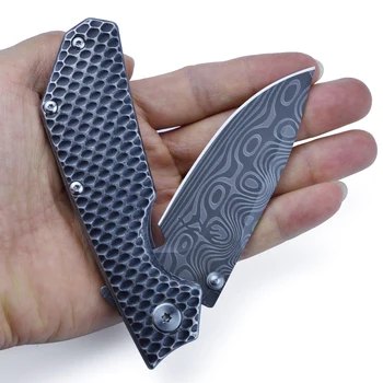 JPCRMOV Сгъваем Нож за нощуване на Открито, Тежък Ръчен Нож За Оцеляване Ловен Нож с Клипс за Колан