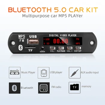 KEBIDU MP3 WMA Декодер Платка Bluetooth Усилвател Такса 2*120 W Аудио USB TF Декодиране Без Загуба на Diy Комплект 3,5 инча Дисплей Mp5 Плейър