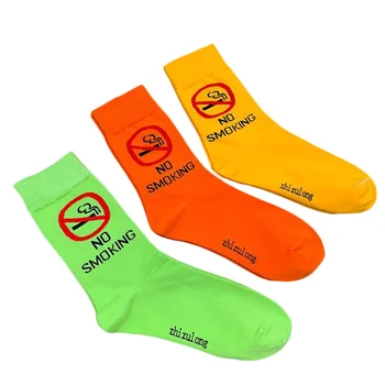 Положителни Думи Инди Уникален Дизайн На Мъжки Дамски Чорапи Английски Улични Три-Цветни Чорапи Хип-Хоп Чорапи За Скейтборд